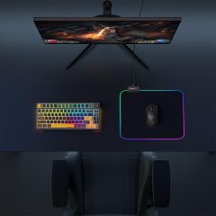 RAMPAGE BLITZ RGB M (MP-23) SİYAH 252*328*3MM RGB LEDLİ GAMİNG MOUSE PAD