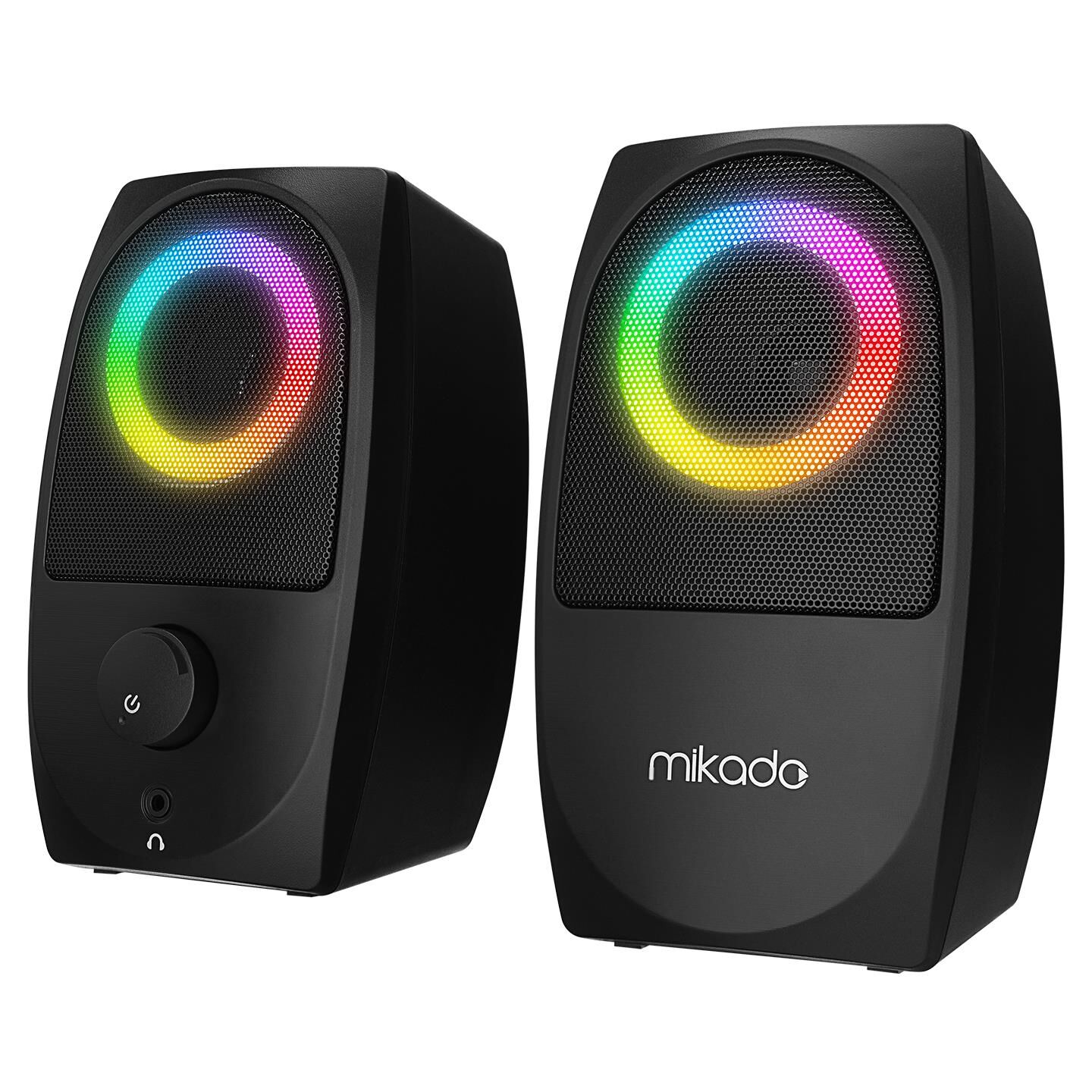MİKADO MD-90R 2.0 5W * 2 SİYAH BLUETOOTH RGB 2.0 GAMİNG SPEAKER