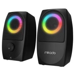 MİKADO MD-90R 2.0 5W * 2 SİYAH BLUETOOTH RGB 2.0 GAMİNG SPEAKER