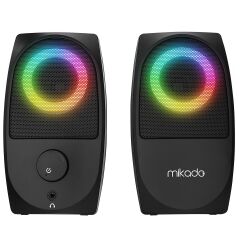 MİKADO MD-90R 2.0 5W * 2 SİYAH BLUETOOTH RGB 2.0 GAMİNG SPEAKER