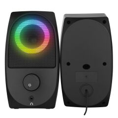 MİKADO MD-90R 2.0 5W * 2 SİYAH BLUETOOTH RGB 2.0 GAMİNG SPEAKER