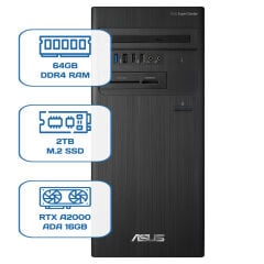 Asus ExpertCenter D5 Tower D500TD i5 12400 64GB DDR4 2TB M.2 SSD RTX A2000 ADA 16GB W11P Desktop