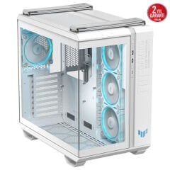 TUF Gaming GT502 Horizon Temperli Cam Beyaz USB 3.2 ATX Mid Tower Kasa