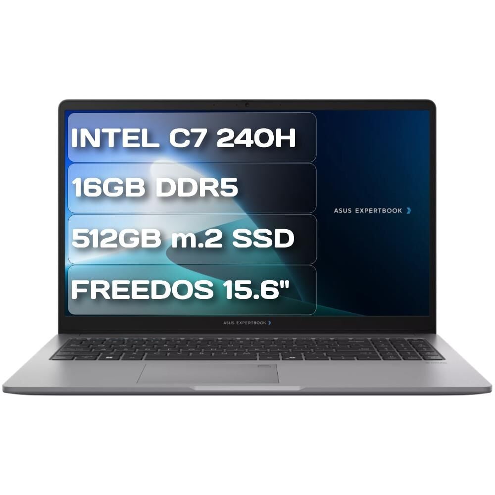 ASUS EXPERTBOOK P1 P1503CVA-VT2156D CORE 7-240H/16GB/512GB/DOS/15.6'' TAŞINABİLİR BİLGİSAYAR