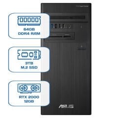 Asus ExpertCenter D5 Tower D500TD i5 12400 64GB DDR4 3TB M.2 SSD RTX 2000 12GB W11P Desktop