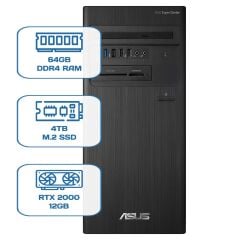 Asus ExpertCenter D5 Tower D500TD i5 12400 64GB DDR4 4TB M.2 SSD RTX 2000 12GB W11P Desktop