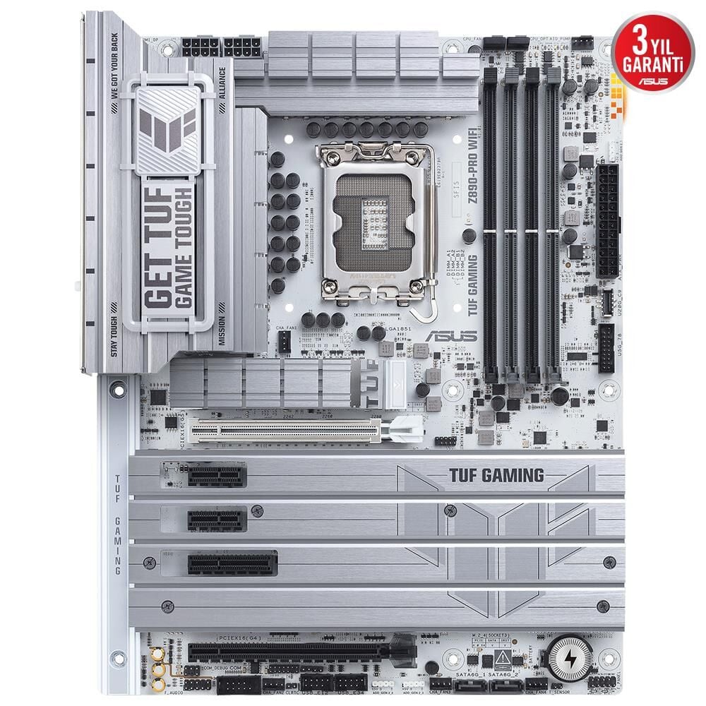 ASUS TUF GAMİNG Z890-PRO WIFI INTEL LGA1851 Z890 DDR5 9066+MHZ(OC) ATX GAMİNG ANAKART 90MB1IR0-M0EAY0