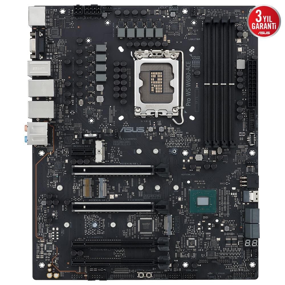 ASUS PRO WS W680-ACE INTEL W680 DDR5 LGA 1700 ATX WS ANAKART 90MB1DZ0-MVAAY0