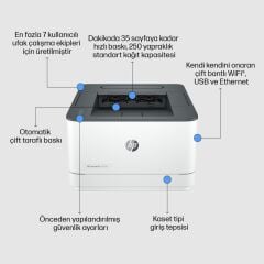 HP 3G654A 3003DW LASERJET PRO TEK FONKSİYONLU SİYAH LAZER YAZICI 33PPM