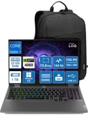 LENOVO LOQ 15IRX9 83DV00HNTR İ7-13650HX/32GB/1TB/RTX4060/W11P/15.6'' TAŞINABİLİR BİLGİSAYAR + Sırt Çantası Hediye
