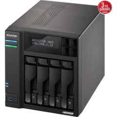 Asustor AS6704T intel N5105 4 Yuvalı 4GB DDR4 M.2 X4 PCIE X1 2.5 GBE X2 USB 3.2 X3 NAS Cihazı