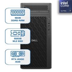 DELL PRO MAX TOWER T2 FCT2250 U7 265 16GB DDR5 512GB m.2 SSD A400 W11P İş İstasyonu