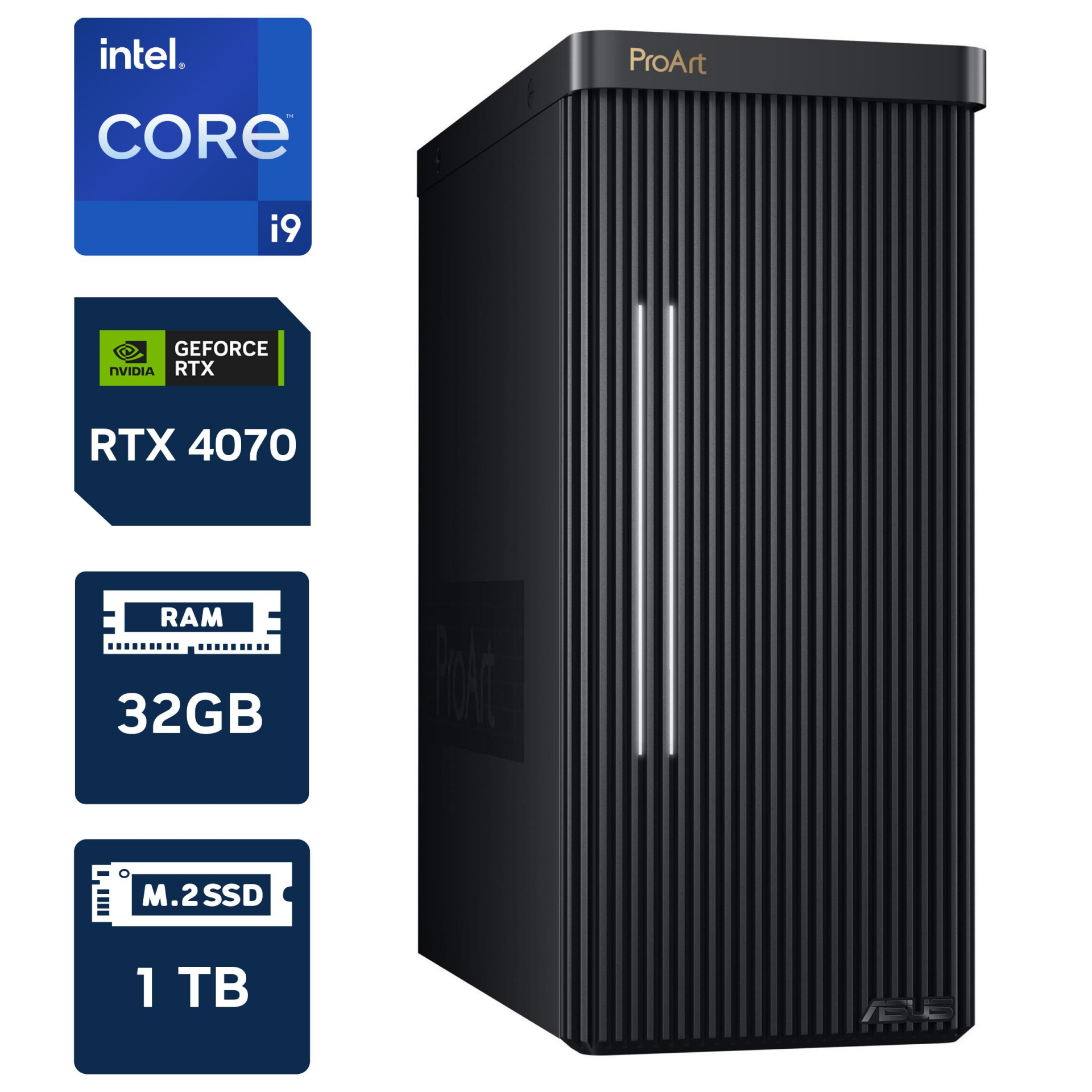 ASUS PROART PD500TE-9139000320 İ9-13900/32GB/1TB/4070 DUAL 12GB/DOS DESKTOP