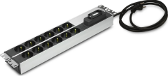 DORAX 19'' 2U 12 Lİ SCHUKO SOKET 3X1,5MM2 1,8MT KABLOLU-16A SİGORTALI PDU DR-7951-12F