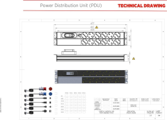 DORAX 19'' 2U 12 Lİ SCHUKO SOKET 3X1,5MM2 1,8MT KABLOLU-16A SİGORTALI PDU DR-7951-12F