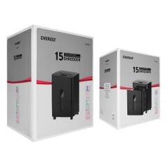 EVEREST JP-727C ÇAPRAZ KESİM 23LT 42DB±3 BOYUT 37.7*28.2*54 SİYAH SESSİZ KAĞIT KESME MAKİNESİ SİYAH