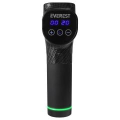 EVEREST EV-MT51 12V DİJİTAL KARBON FİBER/SİYAH 2500 MAH KABLOSUZ PROFESYONEL SPORCU MASAJ ALETİ