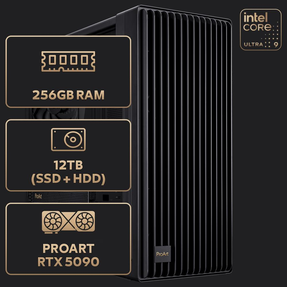 ASUS PROART CORE ULTRA 9 285K RTX 5090 256GB DDR5 2TB M.2 SSD + 10TB HDD FDOS MASAÜSTÜ BİLGİSAYAR