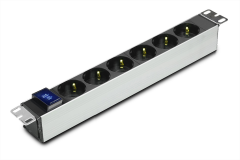 Schuko (Alman / DIN 49440) Soketli Volt/Ampermetre Modüllü PDU