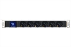 Schuko (Alman / DIN 49440) Soketli Volt/Ampermetre Modüllü PDU