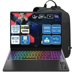 HP OMEN 16-AH0010NT B92QNEA 9-275HX/128GB/2TB/RTX5090 16GB/W11P/ 16'' 2K (1920 X 1200) TAŞINABİLİR BİLGİSAYAR + Sırt Çantası Hediye