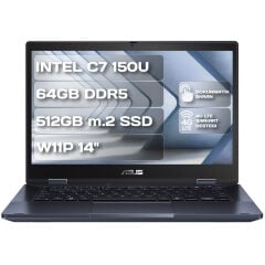 Asus ExpertBook B3 Flip B3402FVA C7 150U 64GB 512GB m.2 SSD W11P 4G Dokunmatik 14'' Taşınabilir Bilgisayar