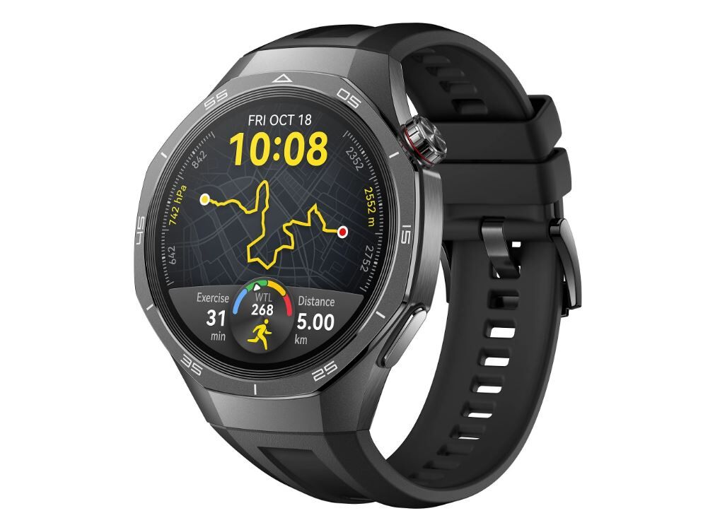 HUAWEI WATCH GT5 PRO 46MM TİTANYUM KASA - SİYAH KAUÇUK KAYIŞ