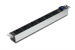 UK (İngiliz) Soketli Volt/Ampermetre Modüllü PDU