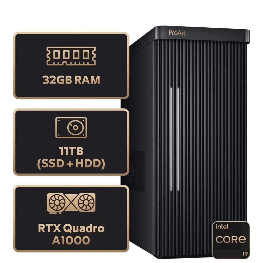 ASUS PROART PD500TE-913900258X Intel Core i9-13900 - 32GB RAM - 1TB M.2 SSD - 10TB HDD - RTX Quadro A1000 8GB - W11P