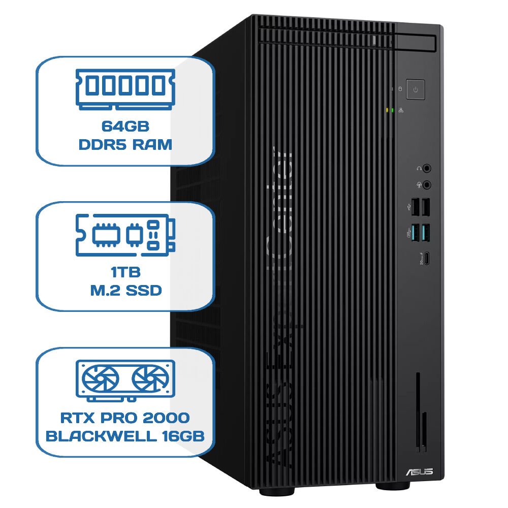 Asus ExpertCenter D701MER-7147003290 i7 14700 64 GB DDR5 1 TB M.2 SSD RTX PRO 2000 BLACKWELL 16GB W11P Desktop