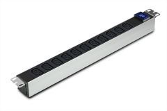 IEC 320 (C13-C19) Soketli Volt/Ampermetre Modüllü PDU