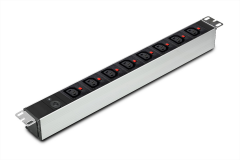Kilitli IEC 320 (C13-C19) Soketli Buton Sigortalı PDU