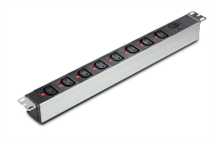 Kilitli IEC 320 (C13-C19) Soketli Buton Sigortalı PDU