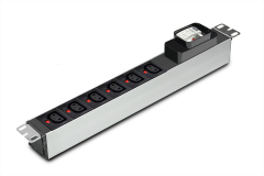 Kilitli IEC 320 (C13-C19) Soketli Kaçak Akım Sigortalı PDU