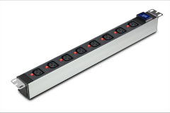 Kilitli IEC 320 (C13-C19) Soketli Volt/Ampermetre Modüllü PDU