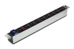 Kilitli IEC 320 (C13-C19) Soketli Volt/Ampermetre Modüllü PDU
