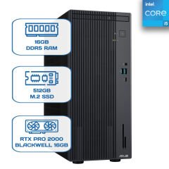 Asus ExpertCenter P500 P500MV-I513428512B0D i5 13420H 16 GB DDR5 512 GB M.2 SSD RTX PRO 2000 BLACKWELL 16GB W11P Desktop
