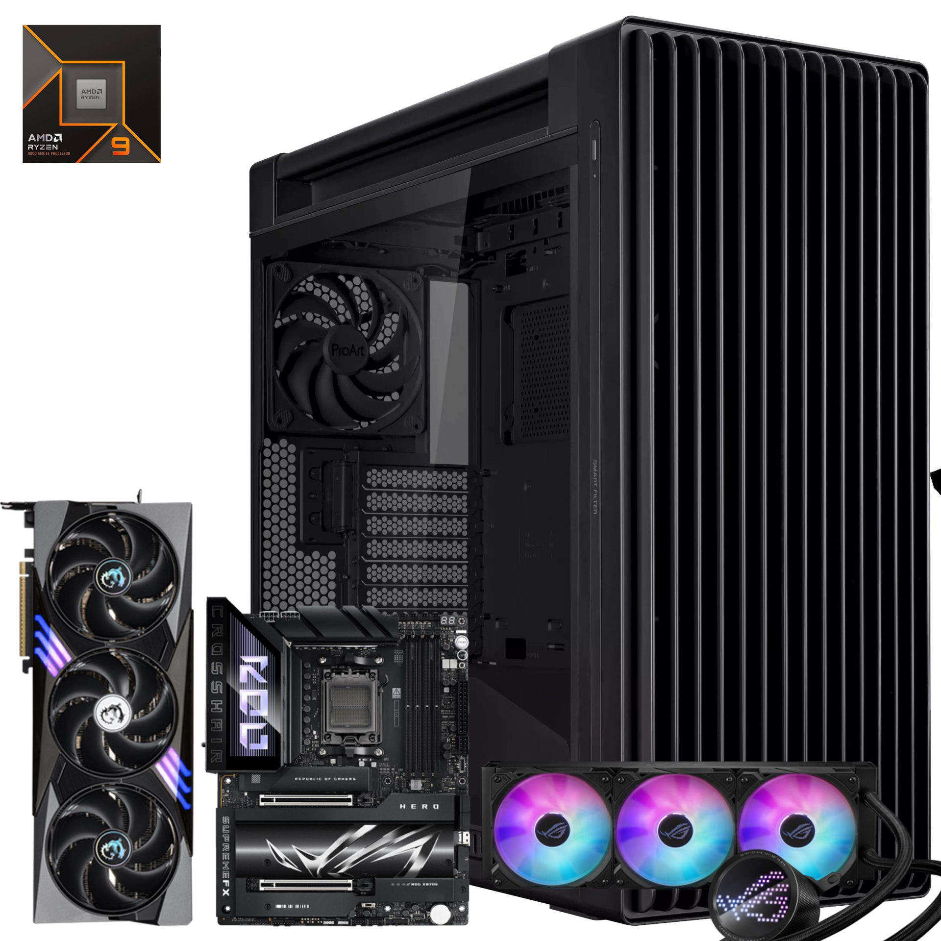 Asus Proart RYZEN 9 9950X3D MSI RTX 5090 OC 96GB DDR5 4TB M.2 W11P Masaüstü Bilgisayar