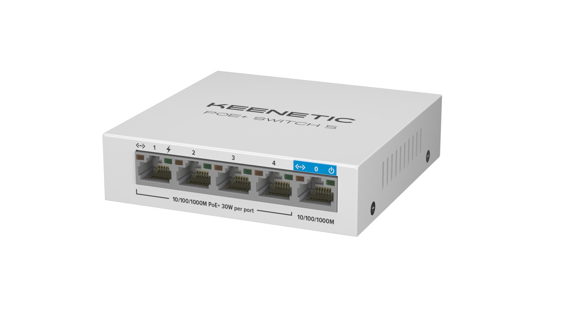 KEENETIC KN-4610-01-EU POE+ SWİTCH 5 1X1GBİT 4X1GBİT POE+ PORT IEEE 802.3AF/AT 60WATT