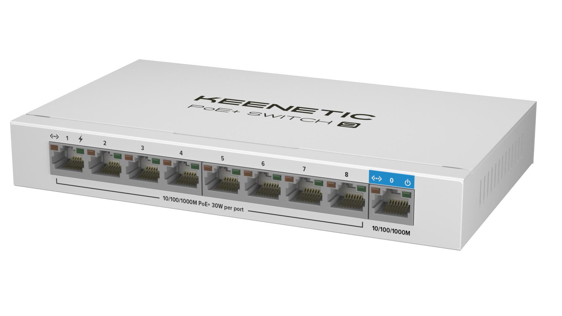 KEENETIC KN-4710-01-EU 1X1GBİT 8X1GBİT POE+ PORT IEEE 802.3AF/AT 120W POE+ SWİTCH