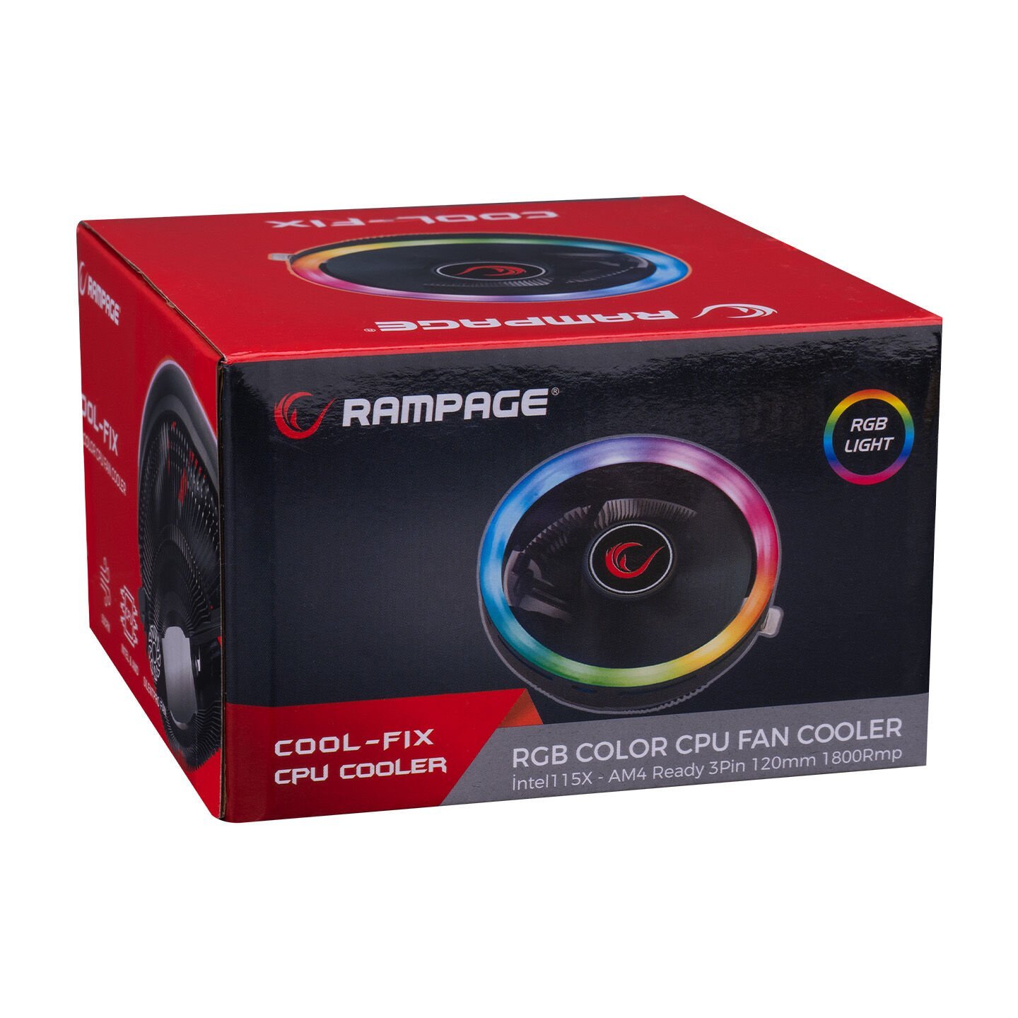 RAMPAGE COOL-FIX 1x120mm RGB FANLI İŞLEMCİ SOĞUTUCU