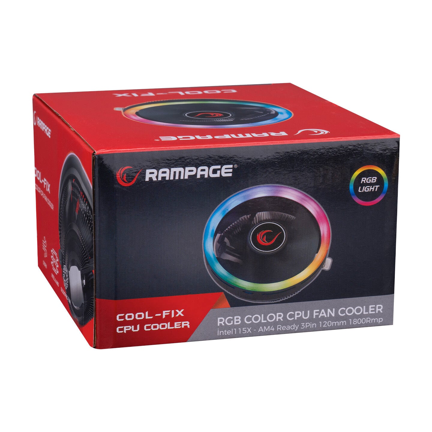 RAMPAGE COOL-FIX 1x120mm RGB FANLI İŞLEMCİ SOĞUTUCU