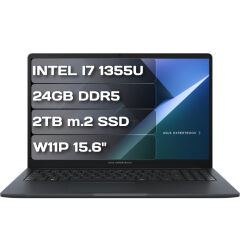 Asus ExpertBook B1503CVA-I716G512B3D i7 1355U 24GB DDR5 2TB M.2 SSD W11P 15.6'' Taşınabilir Bilgisayar