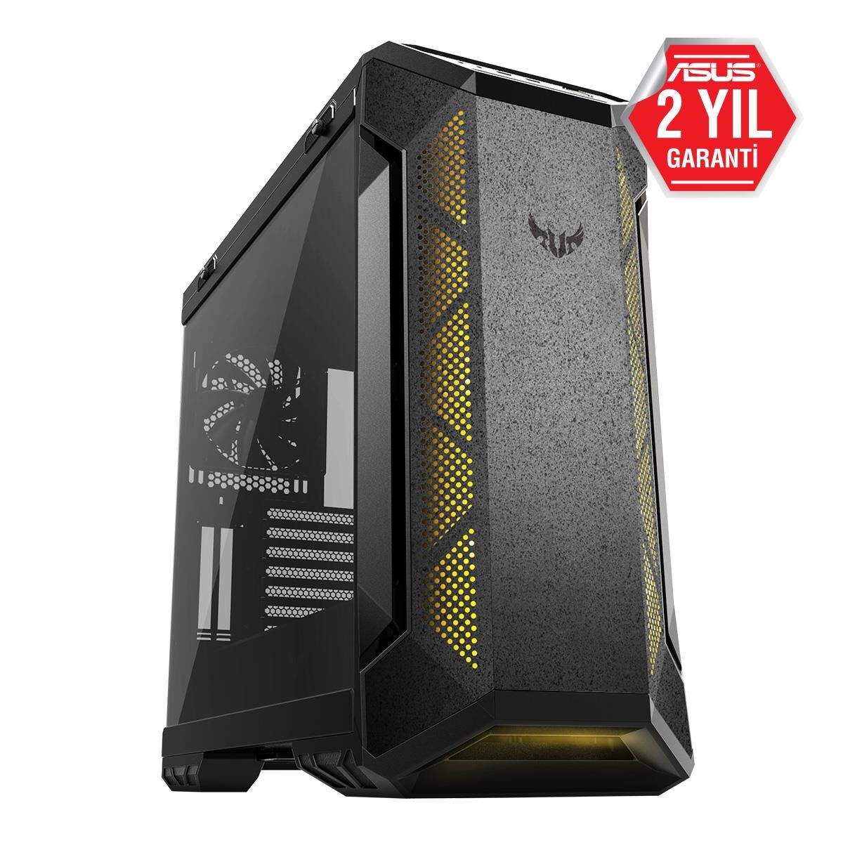ASUS TUF GAMING GT501 MİDTOWER TEMPERED GLASS OYUNCU KASASI GRY/WITH HANDLE 90DC0012-B40000