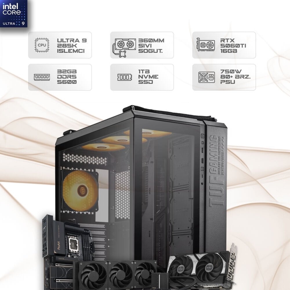 Tuf Gaming Ultra 9 285K 32GB DDR5 1TB m2 RTX 5060 ti 16GB W11P