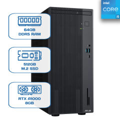 Asus ExpertCenter P500 P500MV-I513428512B0D i5 13420H 64 GB DDR5 512 GB M.2 SSD RTX A1000 8GB W11P Desktop
