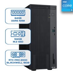 Asus ExpertCenter P500 P500MV-I513428512B0D i5 13420H 64 GB DDR5 512 GB M.2 SSD RTX PRO 2000 BLACKWELL 16GB W11P Desktop