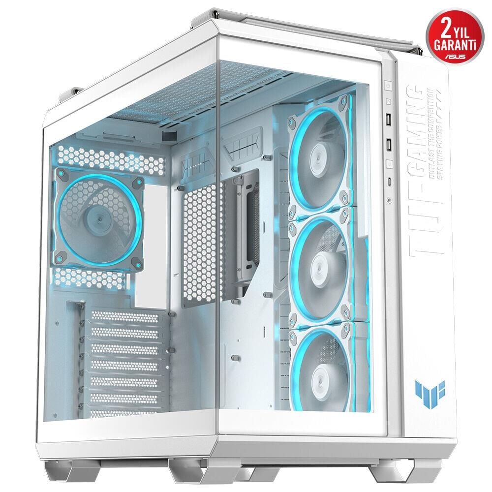 ASUS TUF GAMİNG GT502 HORİZON ARGB BEYAZ MESH TEMPERLİ CAM USB 3.2 MİD TOWER ATX GAMİNG KASA 90DC0093-B19010