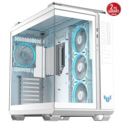 ASUS TUF GAMİNG GT502 HORİZON ARGB BEYAZ MESH TEMPERLİ CAM USB 3.2 MİD TOWER ATX GAMİNG KASA 90DC0093-B19010
