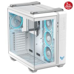ASUS TUF GAMİNG GT502 HORİZON ARGB BEYAZ MESH TEMPERLİ CAM USB 3.2 MİD TOWER ATX GAMİNG KASA 90DC0093-B19010